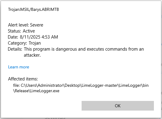 Windows Defender Safe